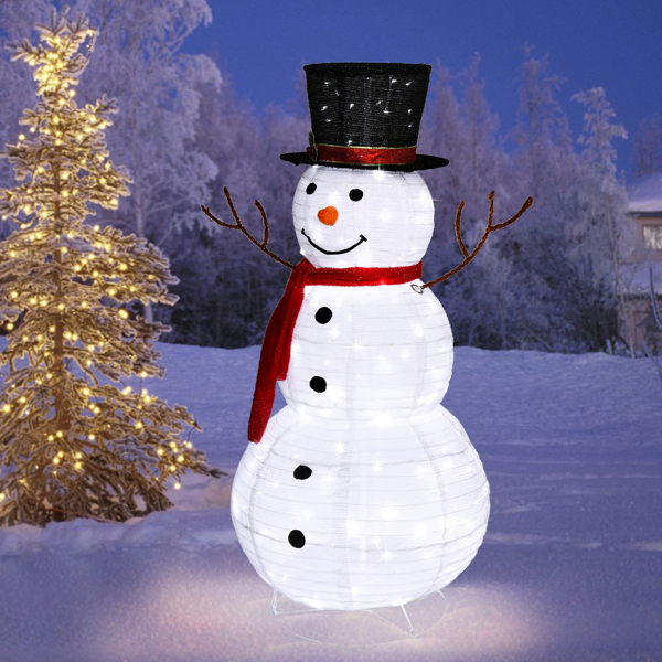 [Replace 62175283]60*60*120cm 30.00V 3.60W  Snowman Snow Fleece Garden Snowman Decoration White-27