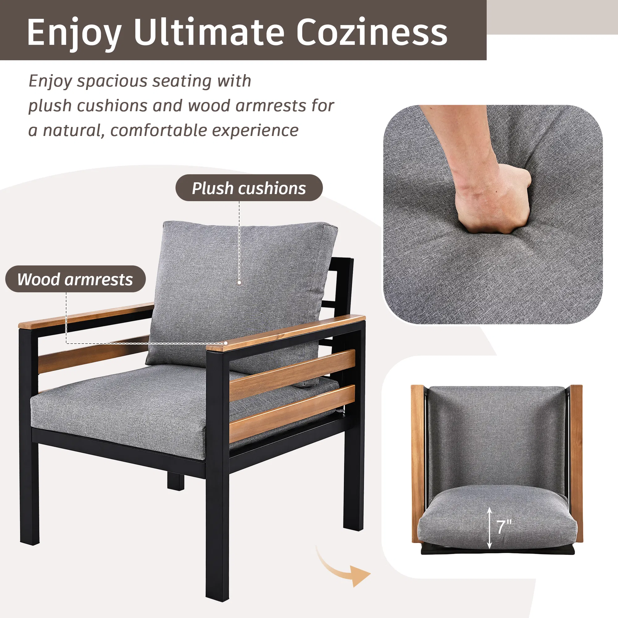 4-Piece Outdoor Sofa Set, picture 4 of 5