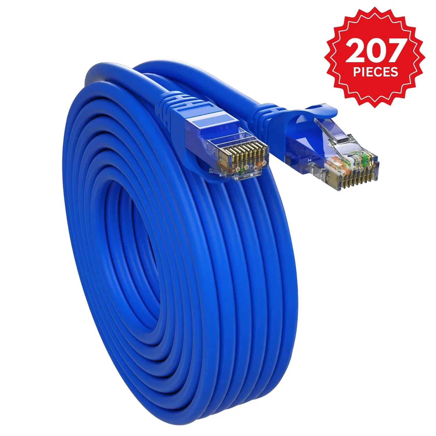 5Core Cat 6 Ethernet Cable 20ft Long Computer Internet Cables WiFi RJ45 Cord