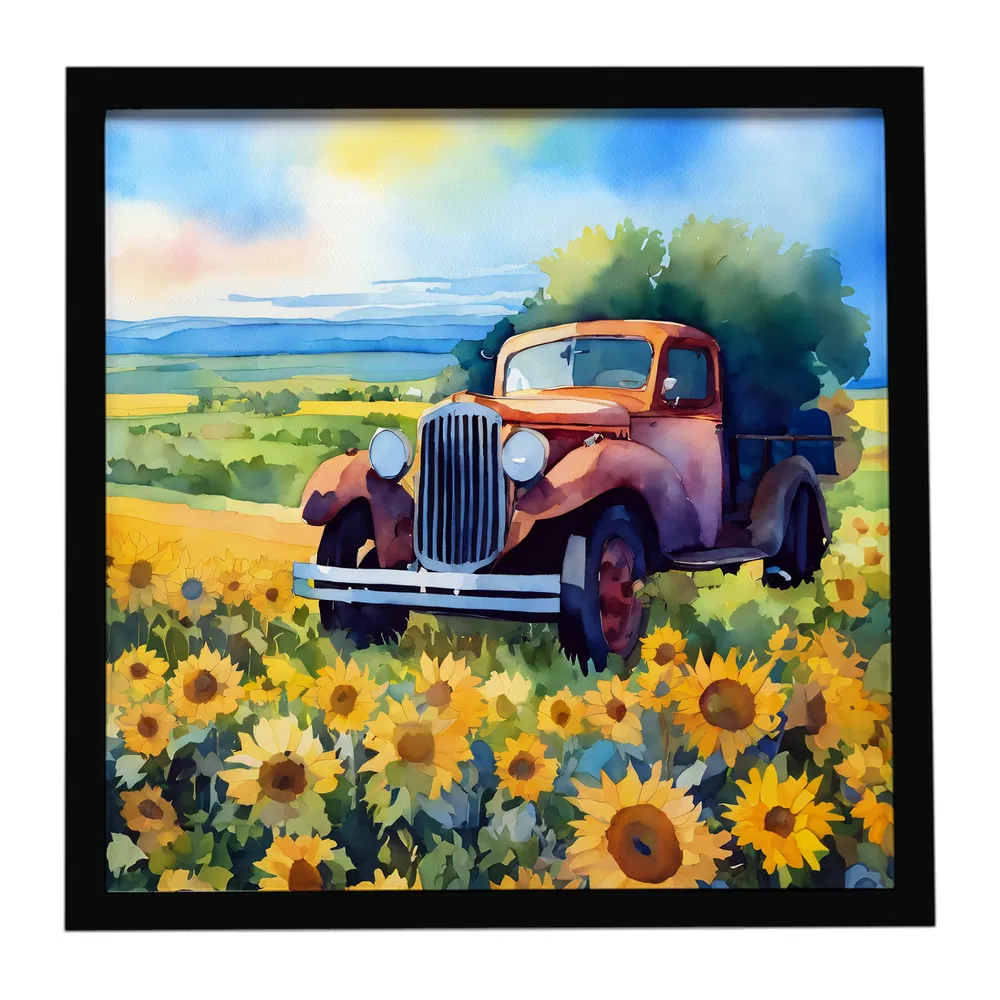 Framed Metal Print, Kansas Sunflowers, picture 3 of 3