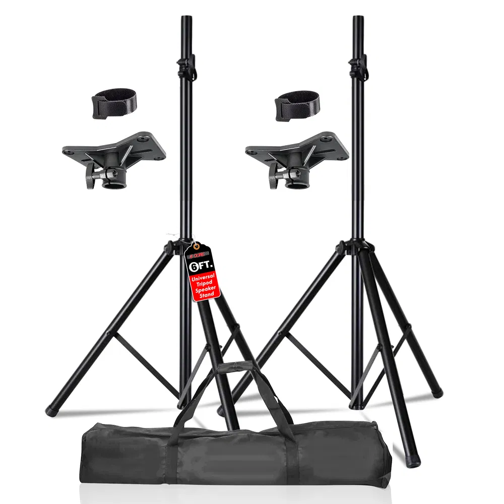 5 Core Speaker Stand Tripod Floor Heavy Duty Adjustable Up to 72 Inch DJ Studio Monitor Stands Pole Mount