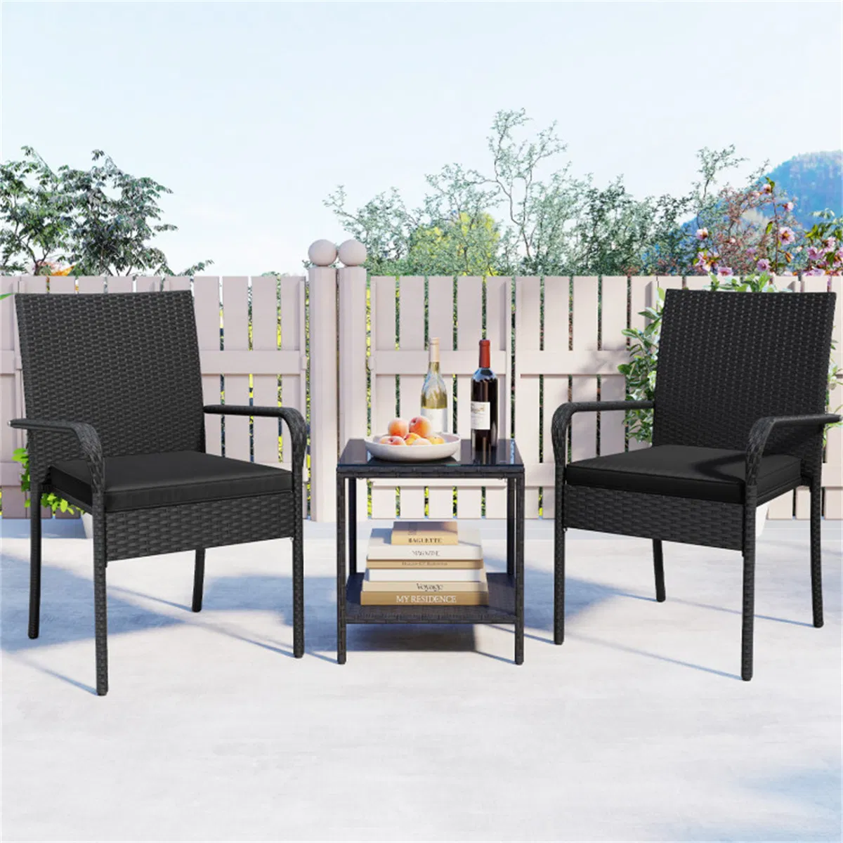 3-Piece PE Wicker Bistro Set, picture 2 of 5