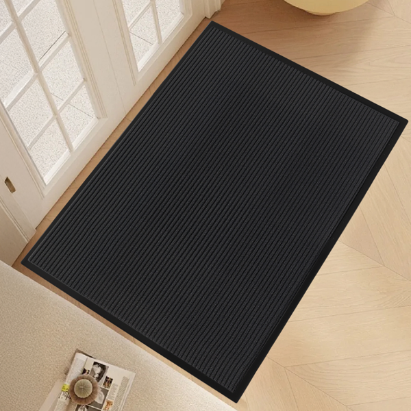 1PC Dark Gray PVC Composite Commercial Entrance Mat, 90x150x0.7cm, Extra-Long Heavy-Duty Floor Protection-10