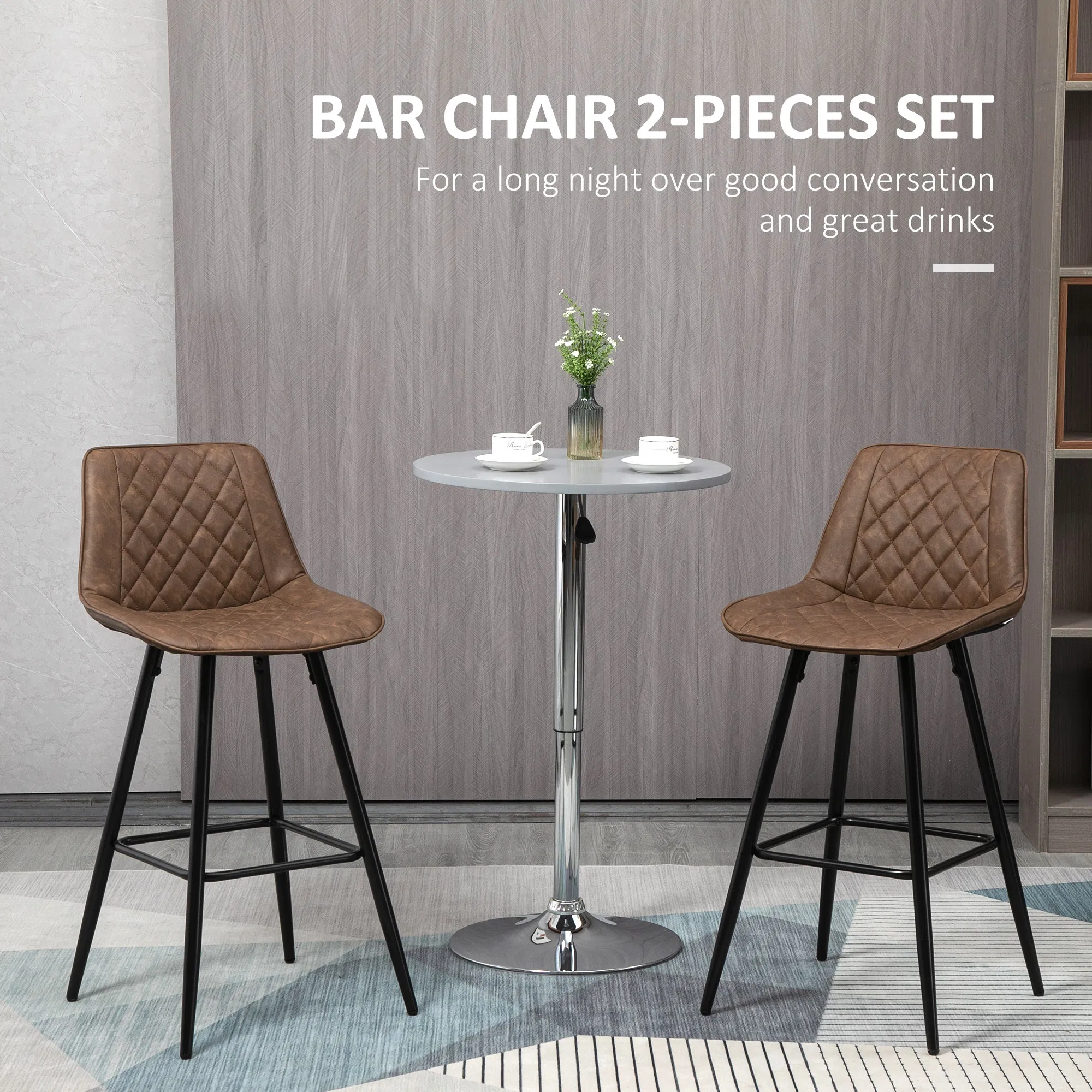 PU Leather Bar Stools, picture 4 of 5