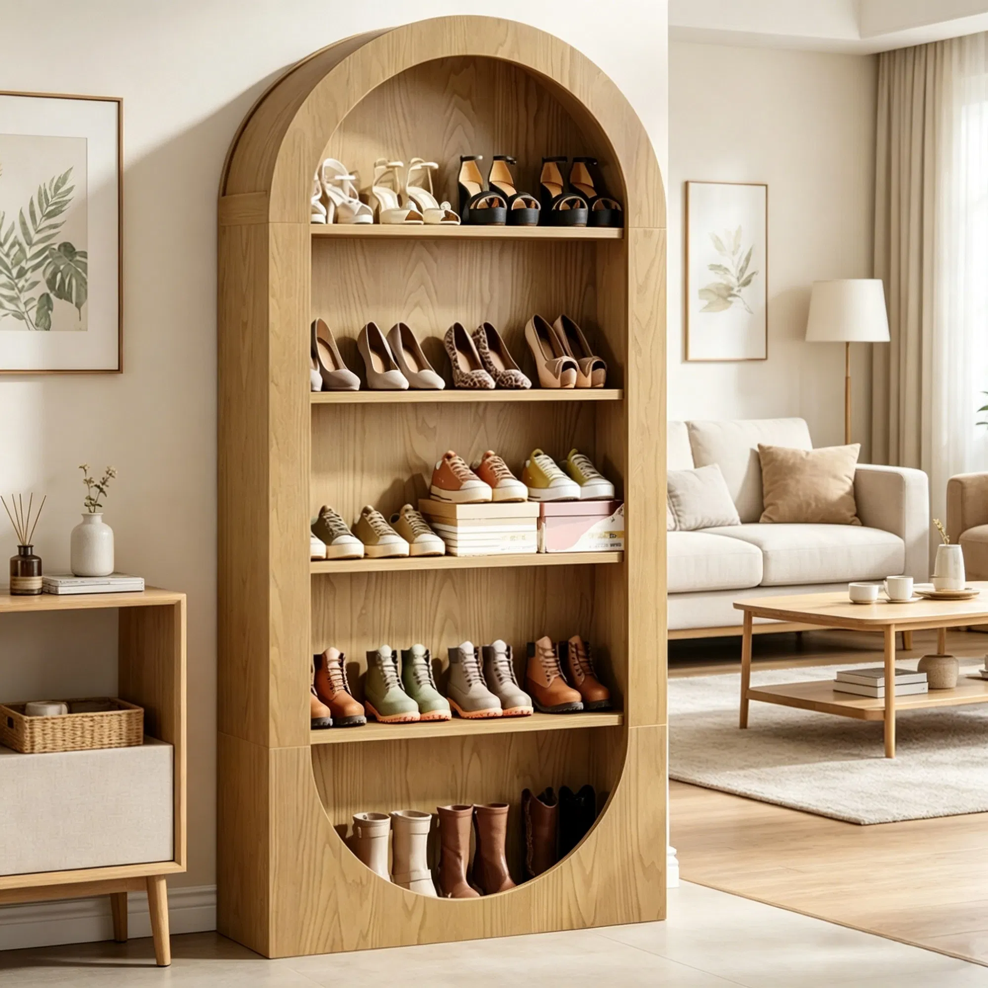Arched Shoe Storage Cabinet, picture 2 of 5