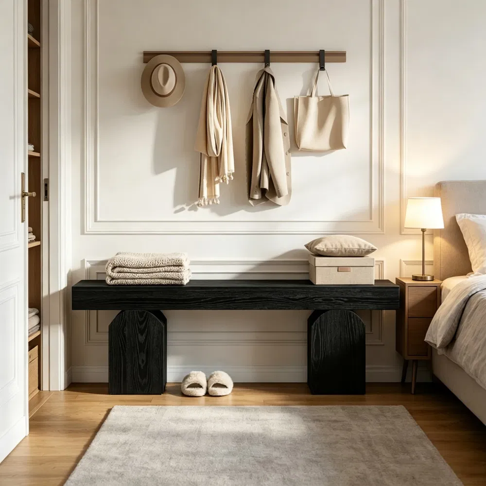 Solid MDF Entryway Bench, picture 4 of 5
