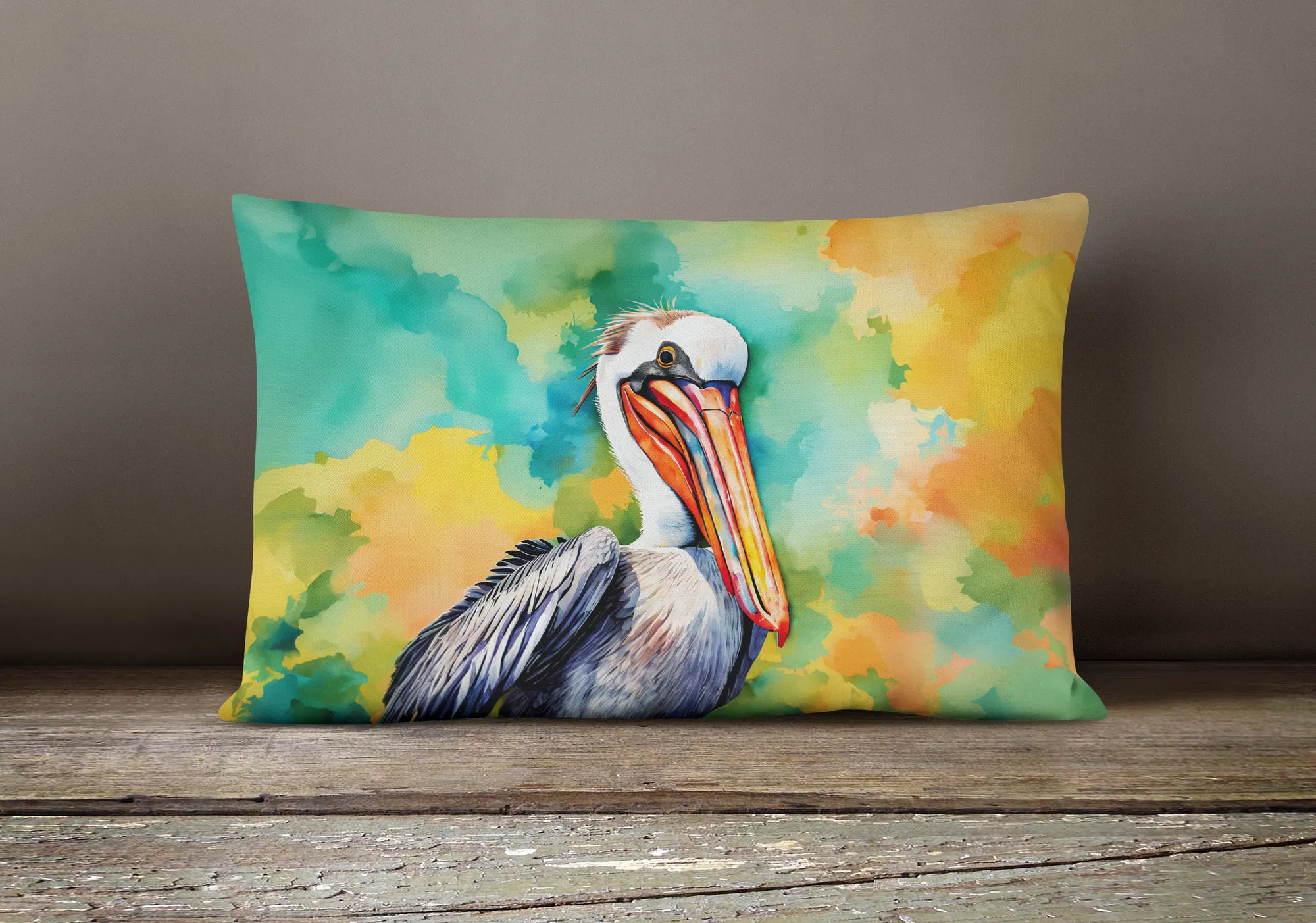 Hippie Animals Throw Pillow Throw Pillow For Indoor Couch, picture 3 of 5