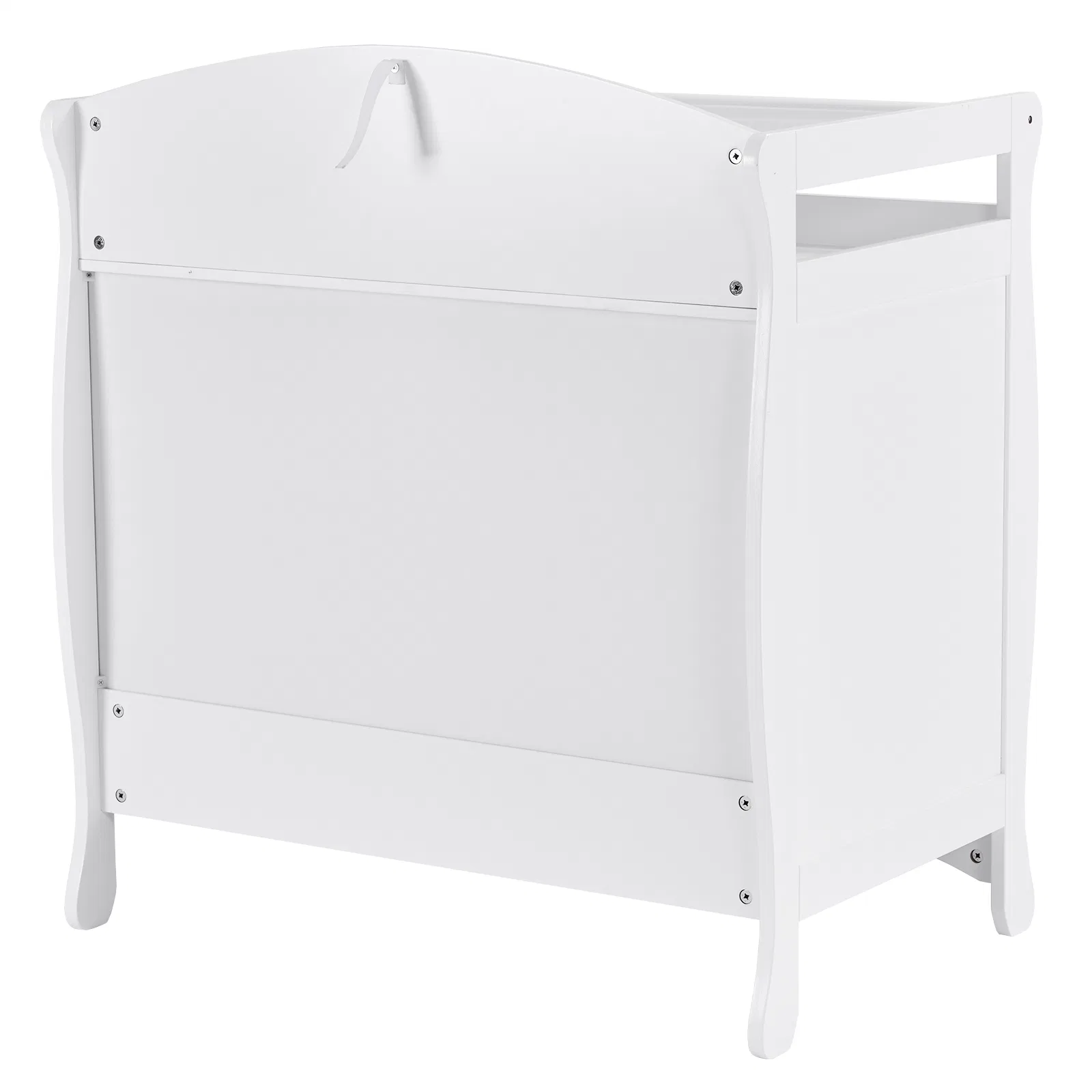 White 3-Tier Drawer Baby Cot with Safety Guard – 90.5x58x92cm | Wooden Baby Bed & Storage Combo image 18