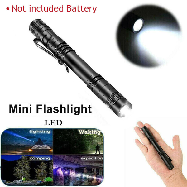 2 PCS Portable Mini LED Flashlight Camping Hiking Handheld Flashlight Pen Work light-17