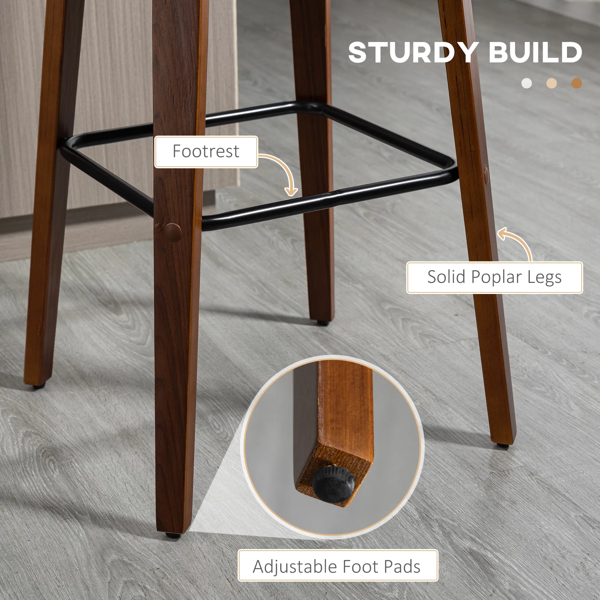 Swivel Bar Stools Set of 2, picture 2 of 5