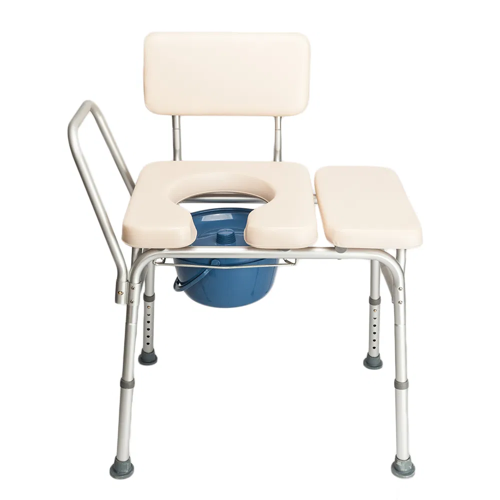 Multifunctional Aluminum Elder People Disabled People Pregnant Women Commode Chair Bath Chair Creamy… image 3