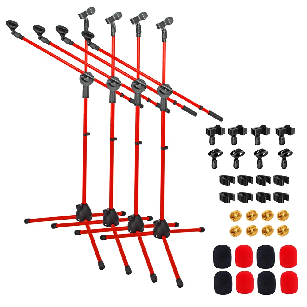 5Core Tripod 4Pcs Mic Stand Adjustable 76" Heavy Duty Floor Microphone Boom Arm image 20