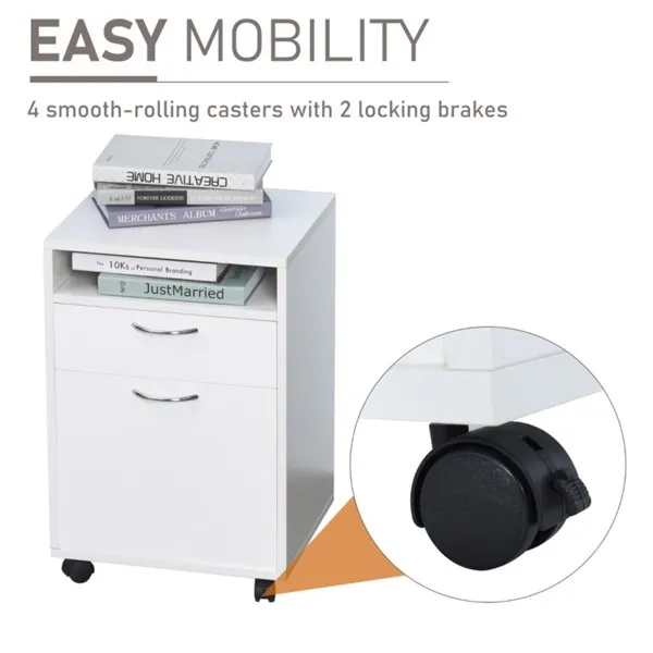 White Rolling File Cabinet, picture 5 of 5