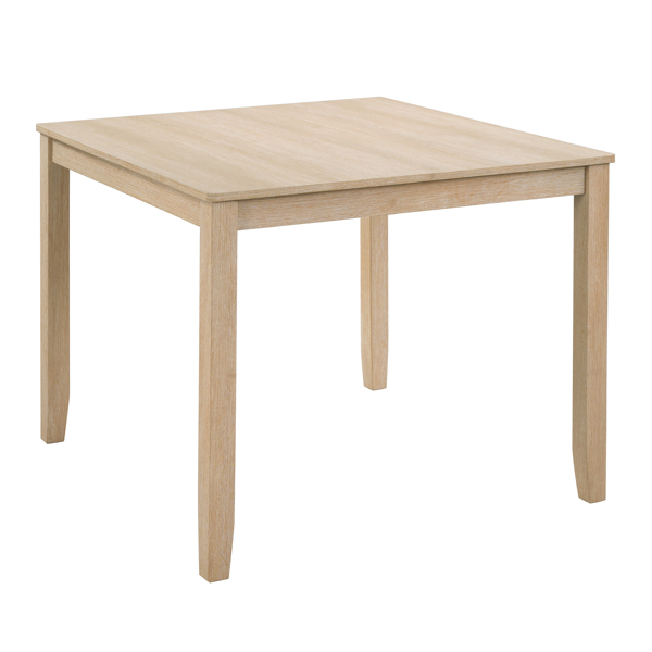 Modern 4 Person Dining Table Set with 4 Chairs, Dining Table Set for 4 People, 5-piece Wooden Dining Table Set for Living Room, Kitchen and Dining Room, Liaght Oak + Beige -25