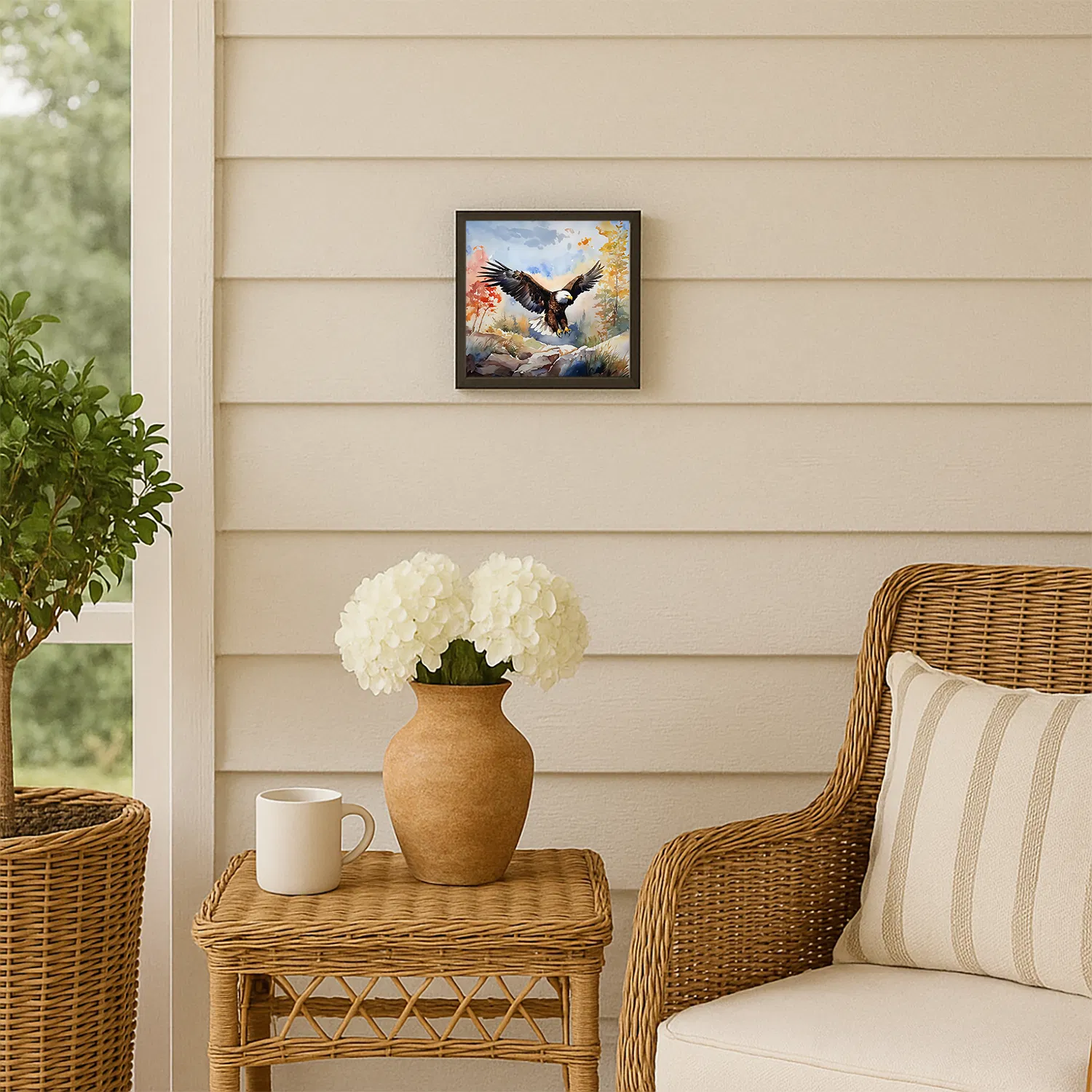 Eagle Framed Metal Print, 8x8, picture 2 of 4