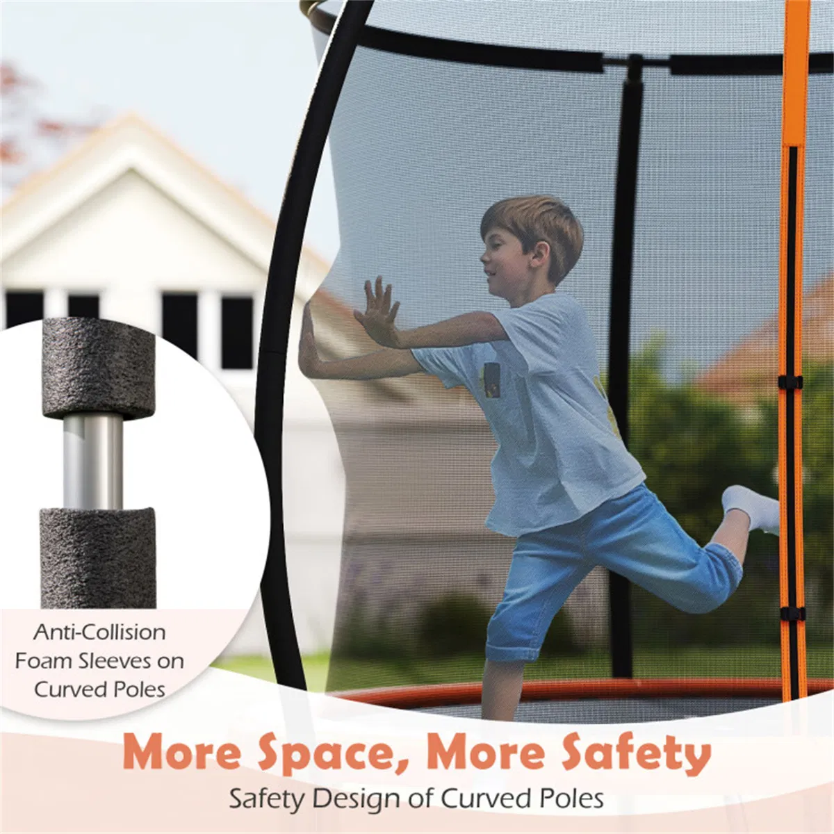 8FT Trampoline with Safety Enclosure β photo 8