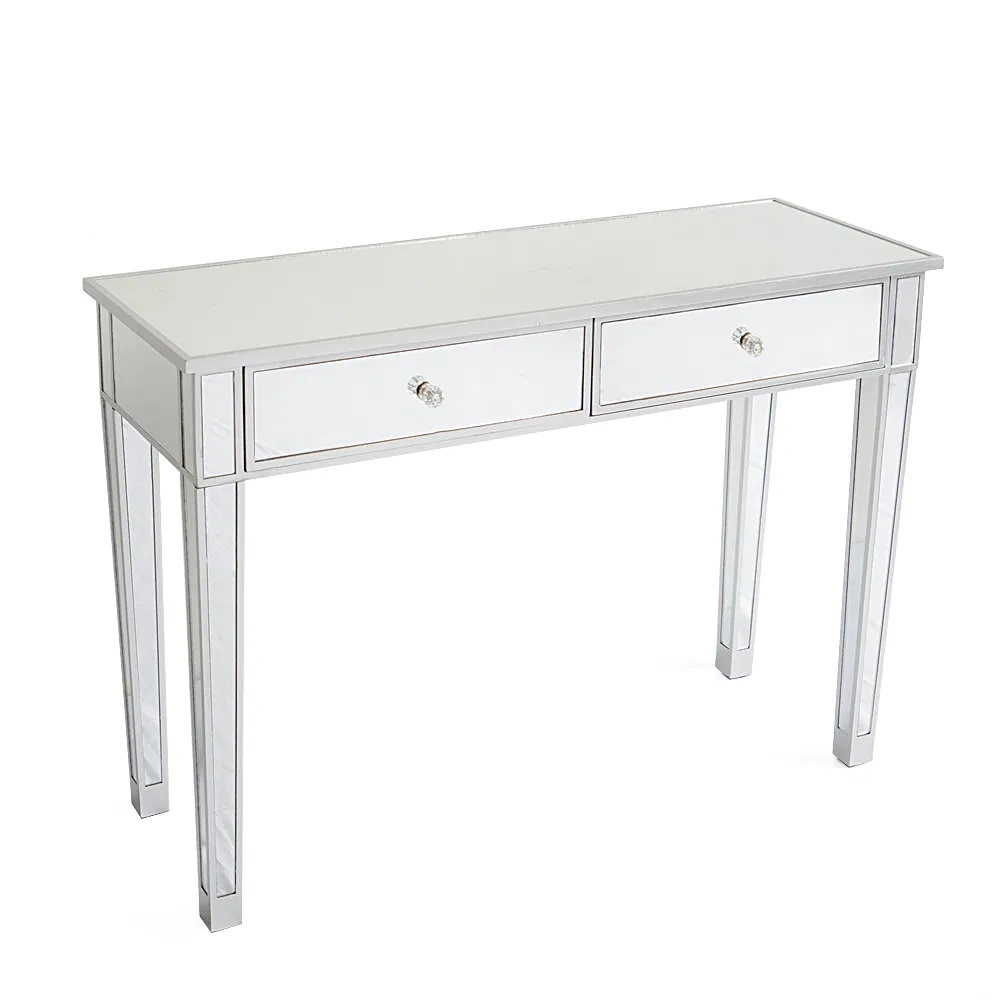 Mirrored Vanity Desk with Drawers