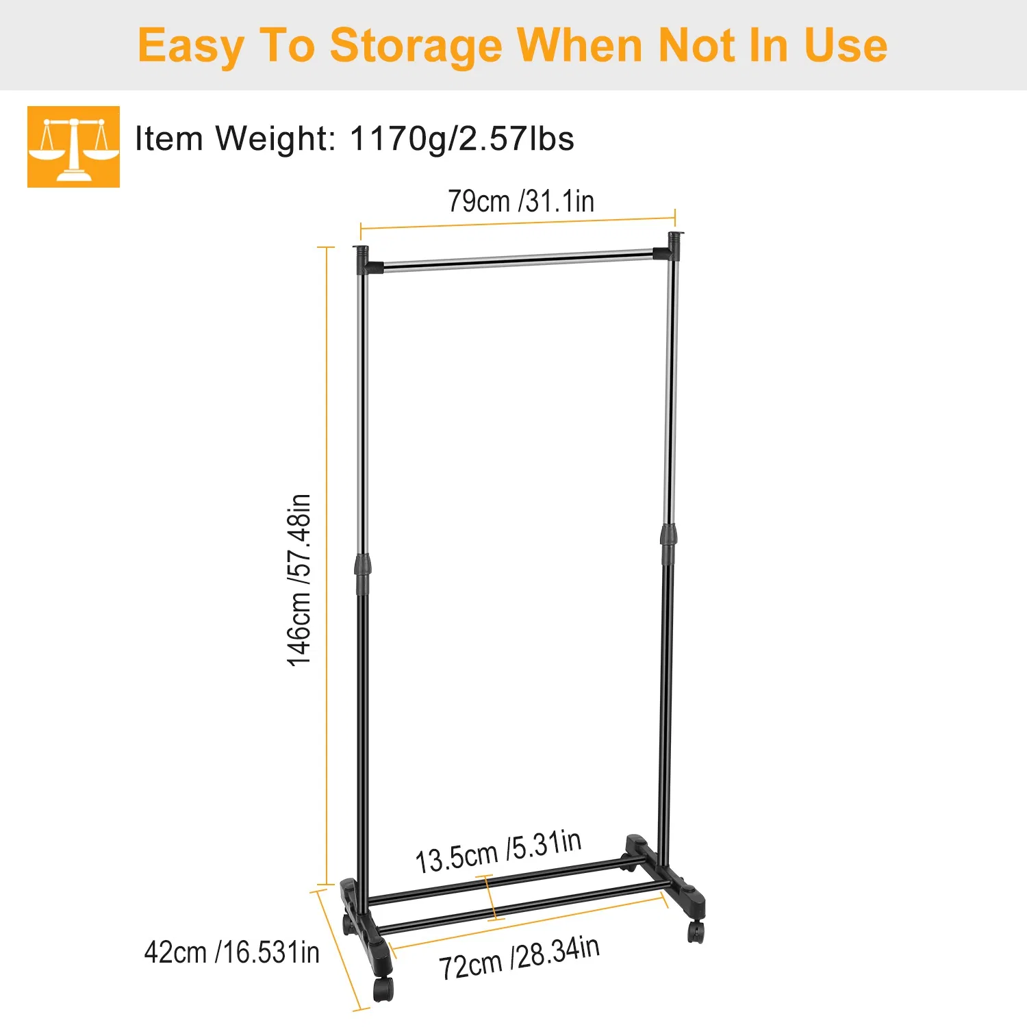 Adjustable Garment Rack, picture 4 of 5