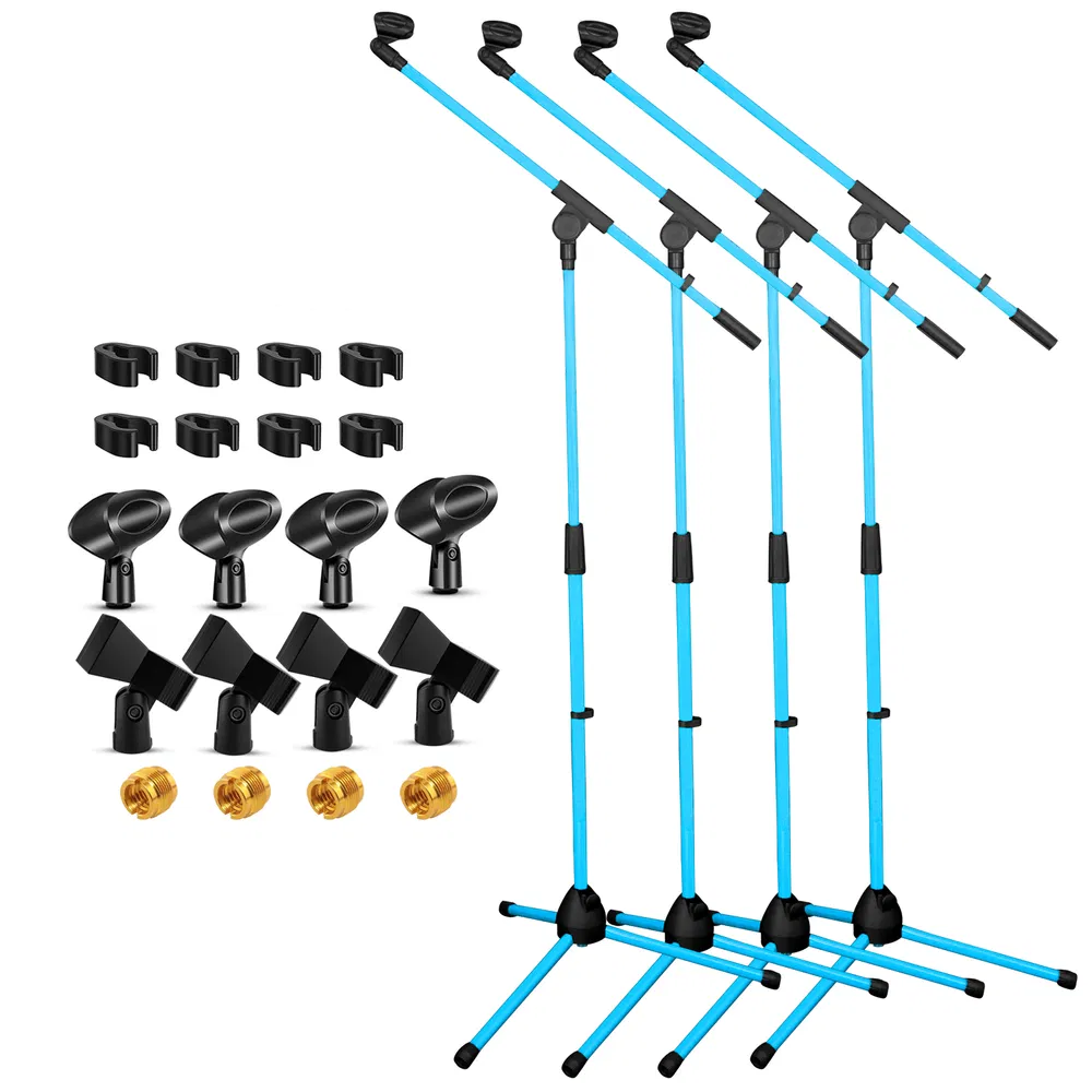 5 Core Tripod Mic Stand Floor 4Pcs Adjustable 18 to 72 Inches Sturdy Boom Arm Holder Microphone Stands Pedestal Para Microfono for Singing image 22