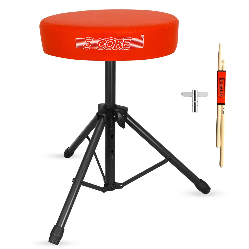 5 Core Drum Throne 3" Thick Padded Memory Foam Comfortable Drummer Stool 330Lb Capacity Adjustable image 25