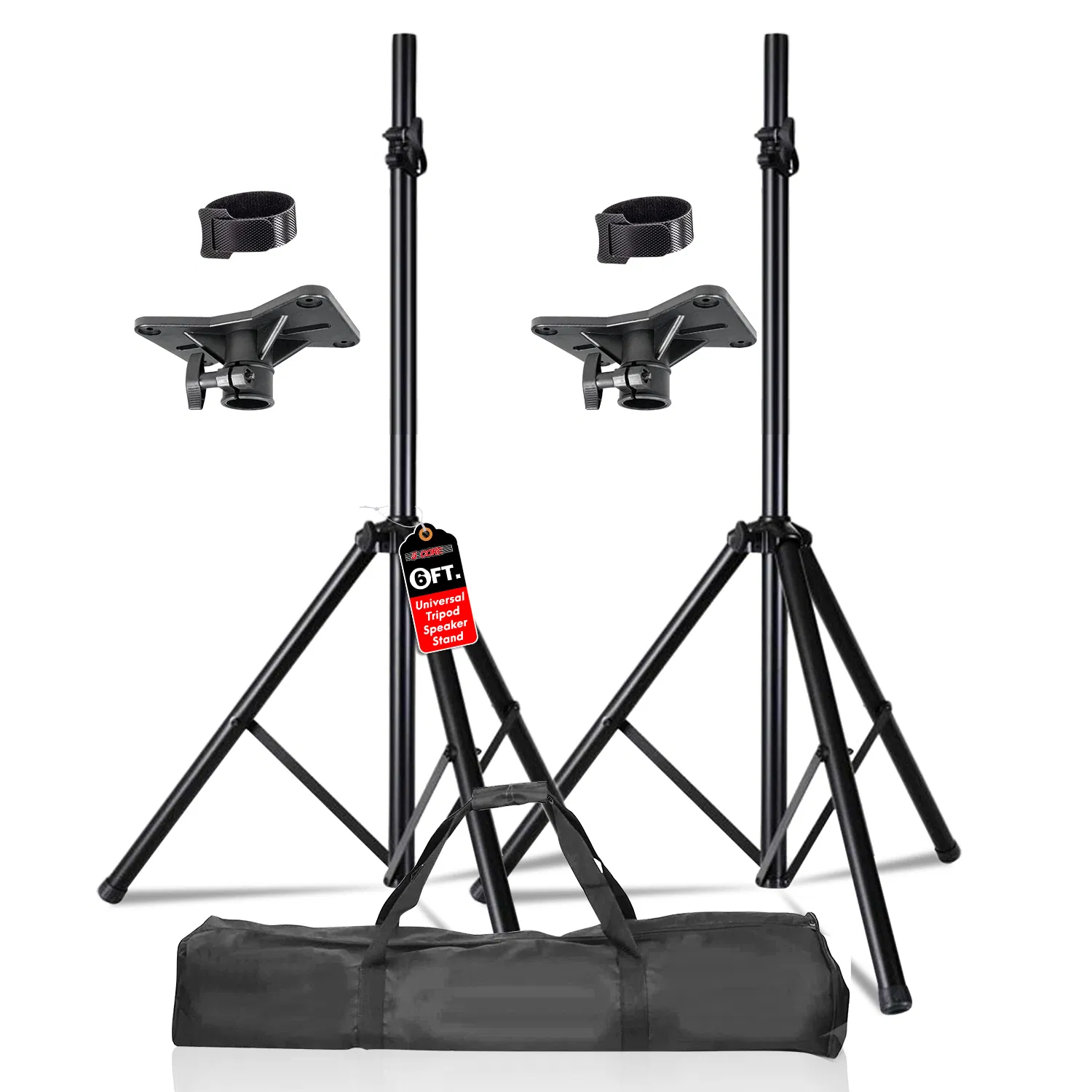 5 Core Speaker Stand Tripod Floor Heavy Duty Adjustable Up to 72 Inch DJ Studio Monitor Stands Pole Mount