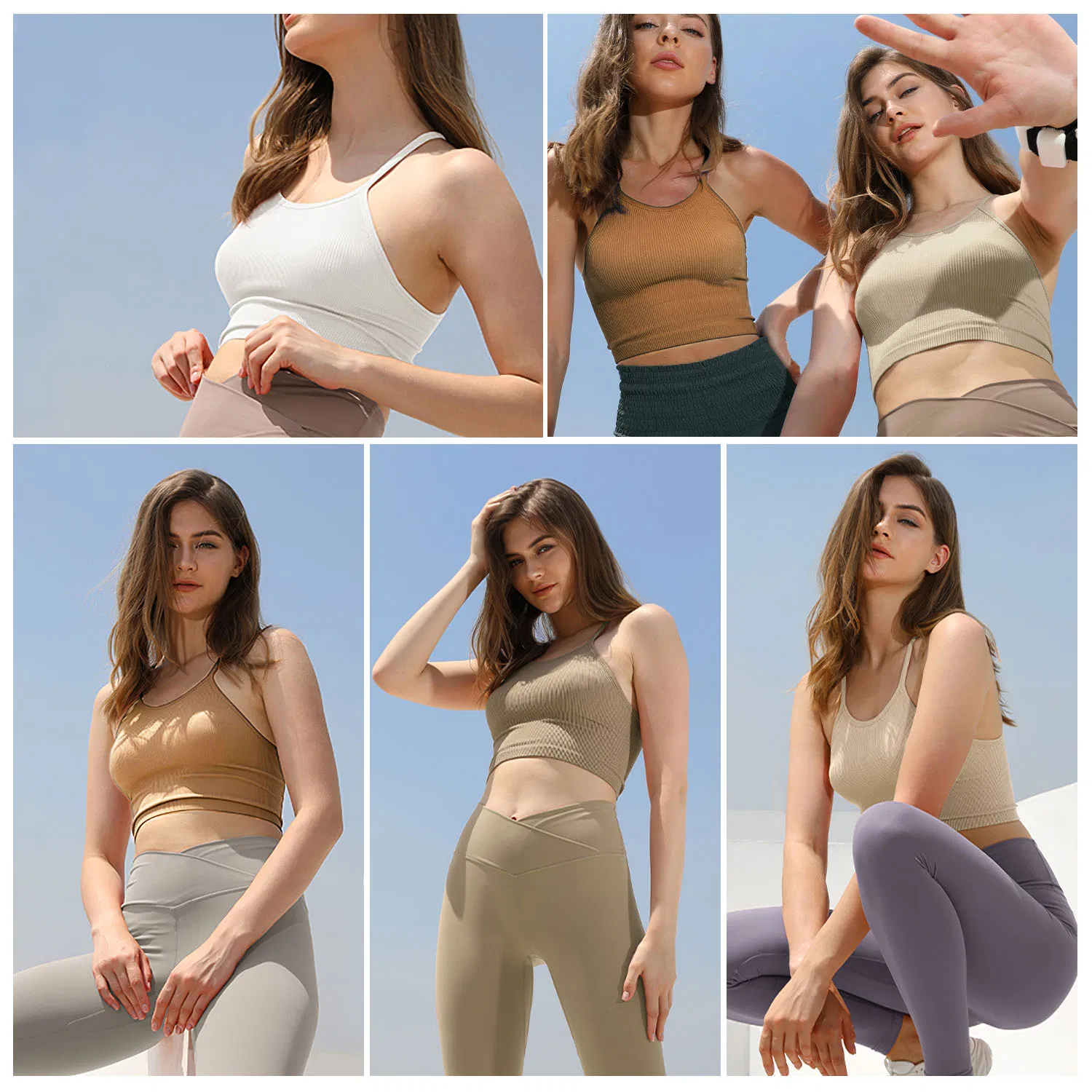 3 Pack Women Crop Basic Tank Top Ribbed Knit Sleeveless Round Neck 9 Color Machine Wash Summer Crop S to XL image 4