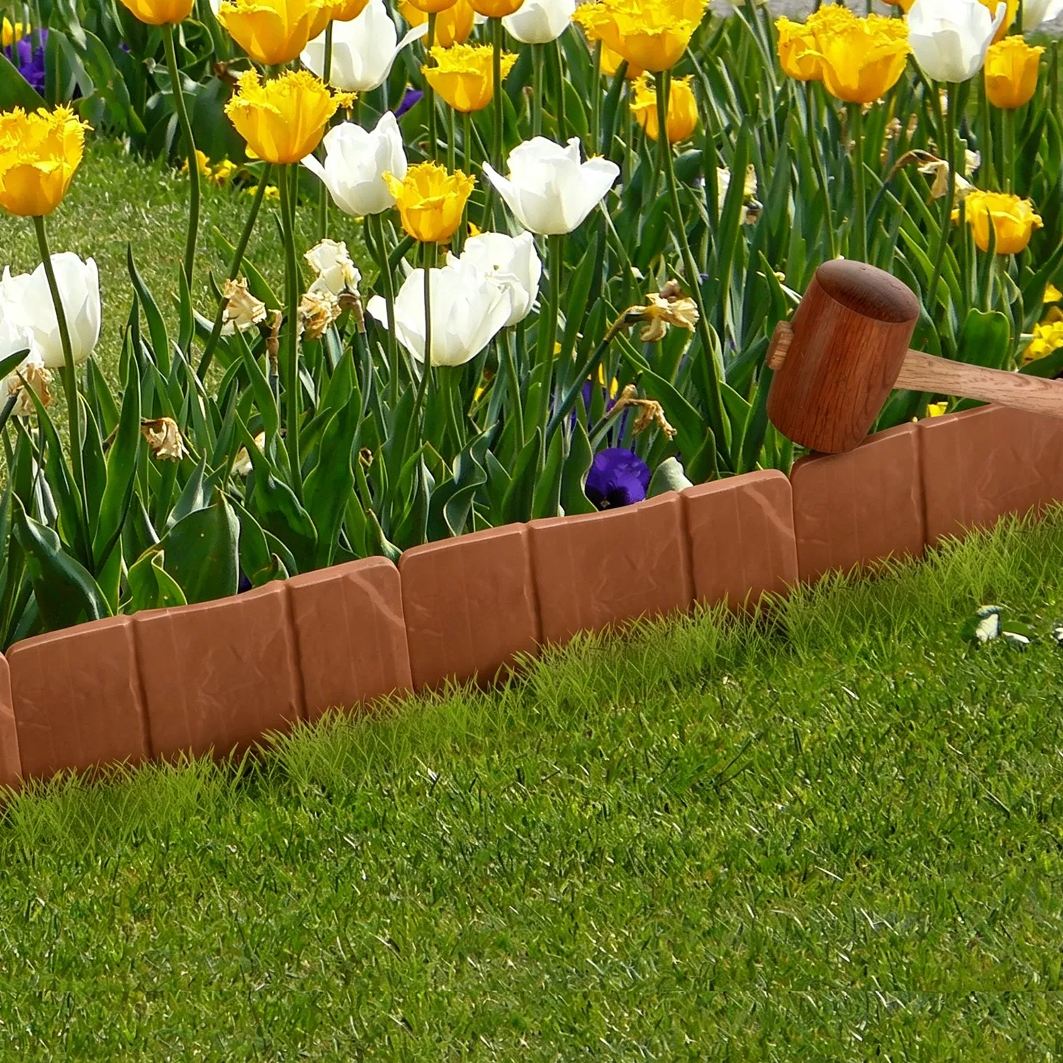 Plastic Garden Edging, 20-Piece 16 ft, picture 2 of 5