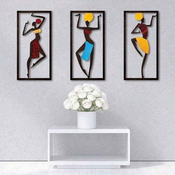 CIFbuy Bohemian Macrame Wall Hanging African Dancer Art Modern Handmade Living Room Bedroom Decor(TikTok, temu pick-up service)-15