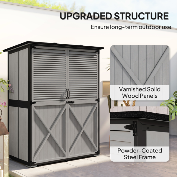 Outdoor Garden Storage Shed Tool House-11