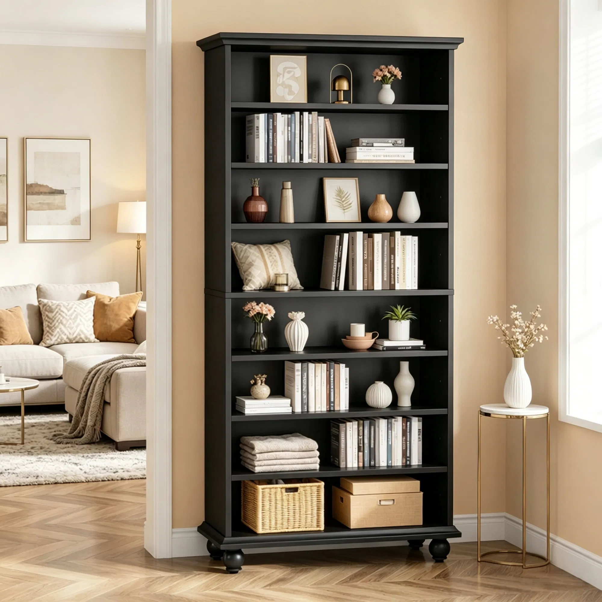 Lighted Bookshelf with Adjustable Shelves, picture 3 of 5