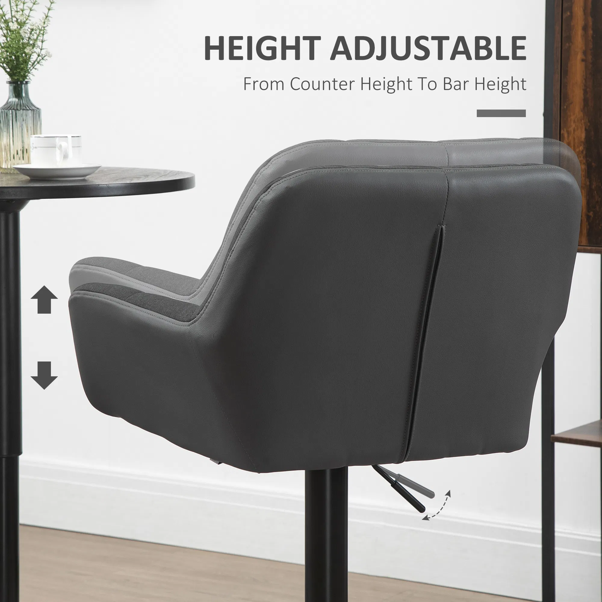 Swivel Adjustable Bar Stools, picture 4 of 5