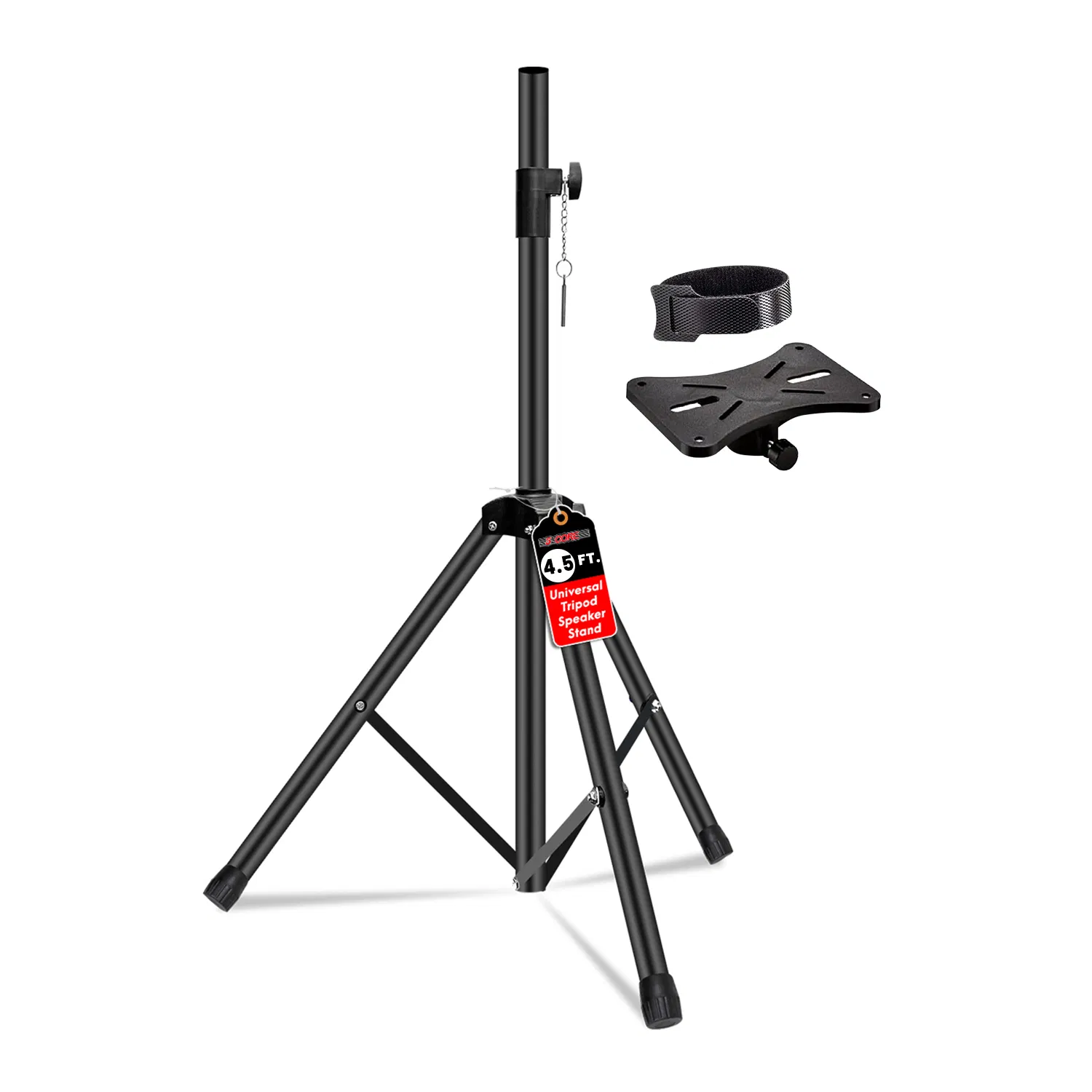 5 Core Speaker Stand Adjustable 31 to 54" PA DJ Tripod Stands Heavy Duty w 35mm Add 132 Lbs