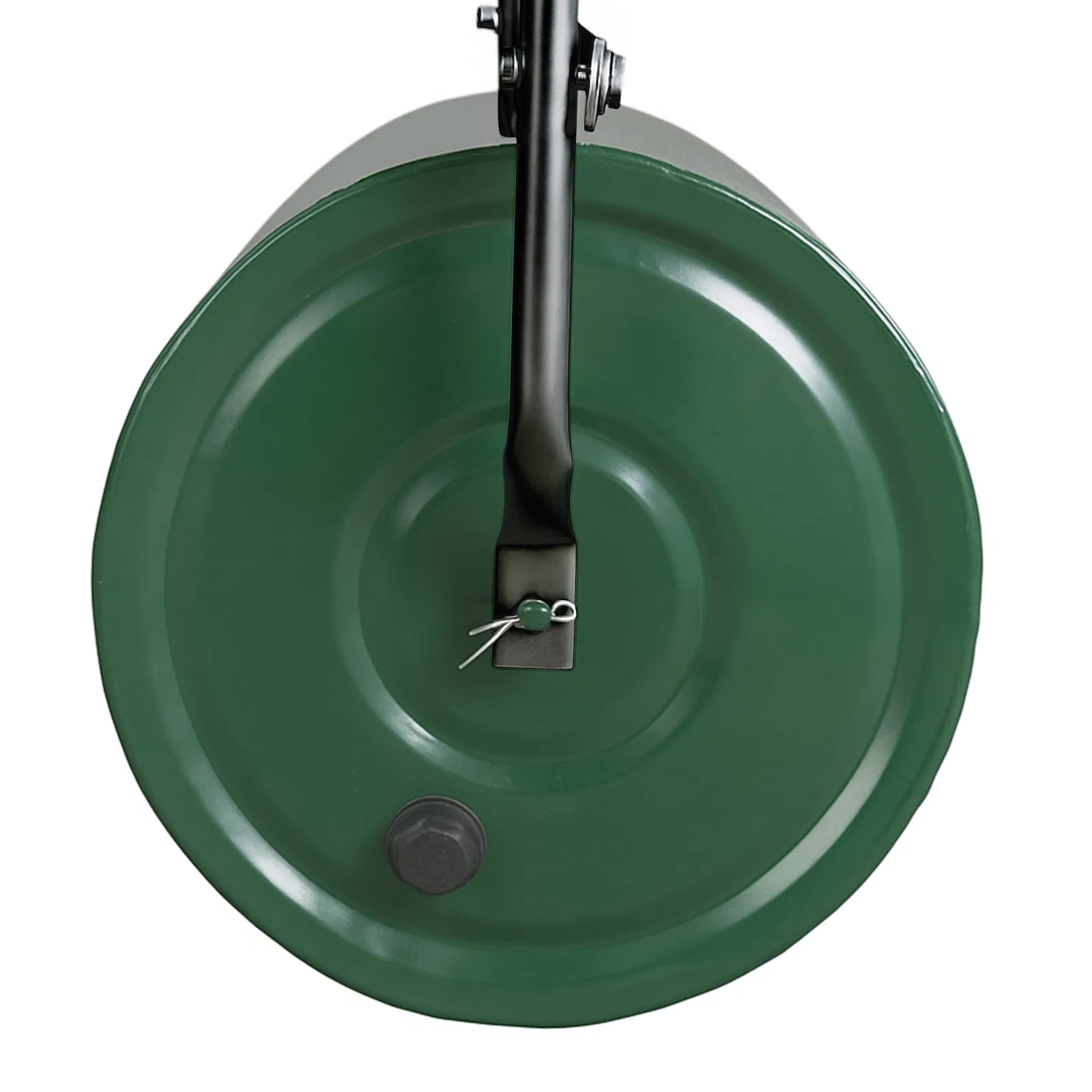 24in Heavy Duty Steel Lawn Roller, Garden Roller Can Be Filled with Water or Sand, Hand Roller with U-shaped Handle, Green & Black image 4