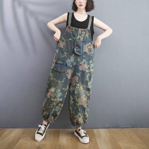 Title 5, Western-style Large Denim Suspenders Loose Slim...