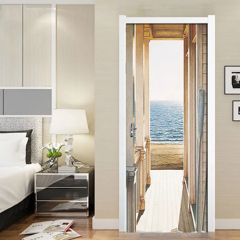 Art Picture 3D Wall Murals PVC Self-Adhesive Stickers Door