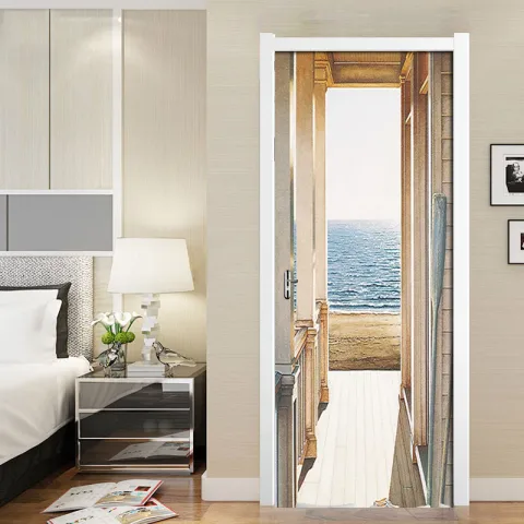 Art Picture 3D Wall Murals PVC Self-Adhesive Stickers Door