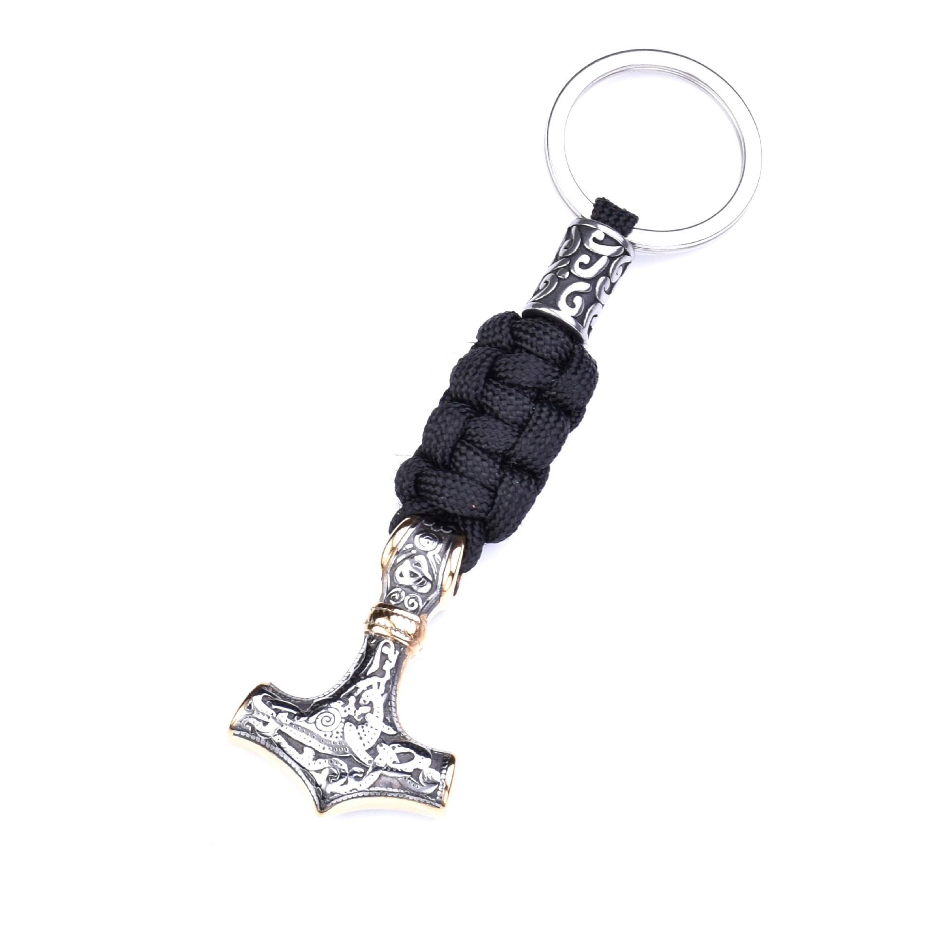 Outdoor Umbrella Rope Woven Key Chain Intermediate Gold - Shop at LoveMi