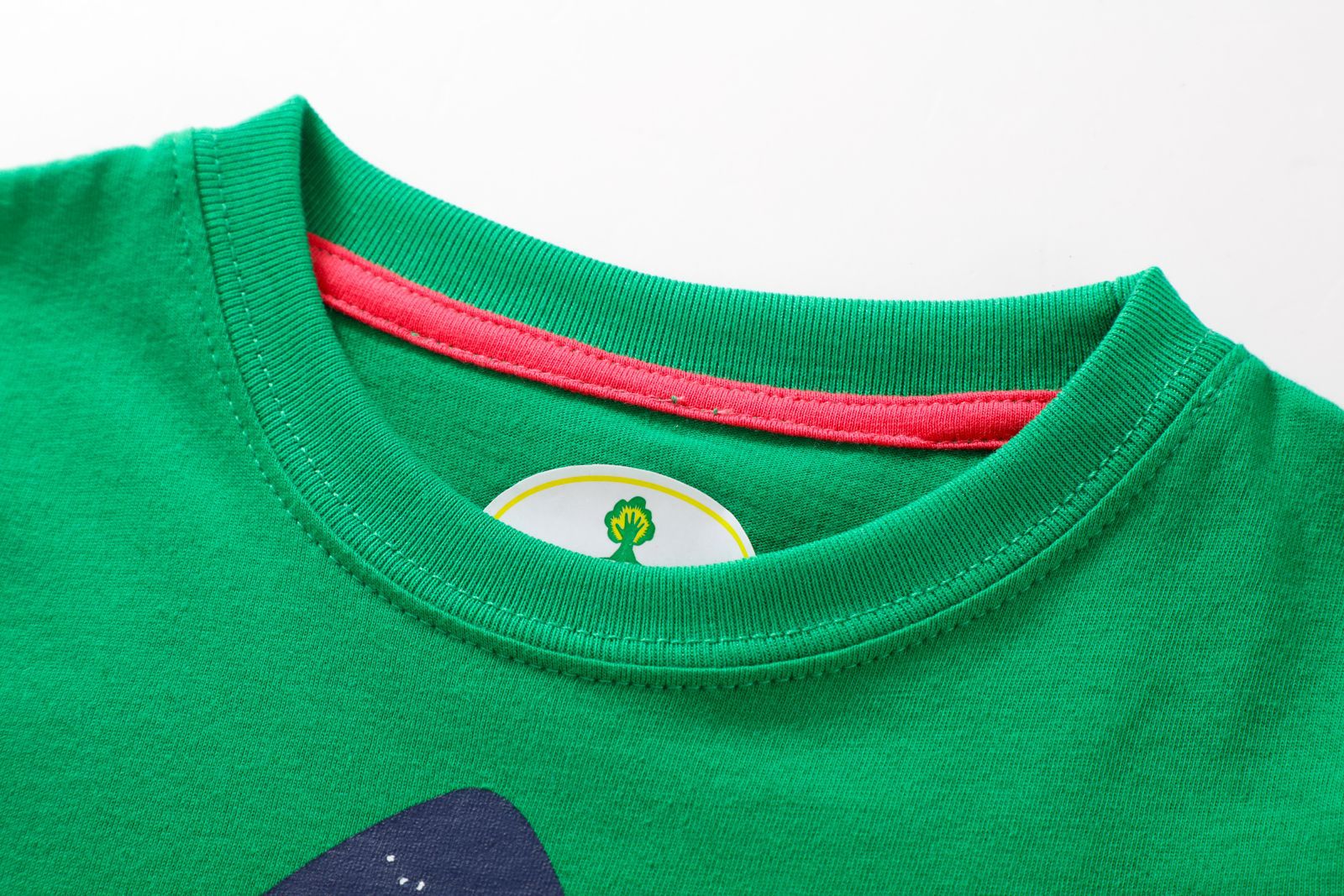 قميص قطني مطبوع بأكمام قصيرة للأطفال بتصميم كاجوال واسع