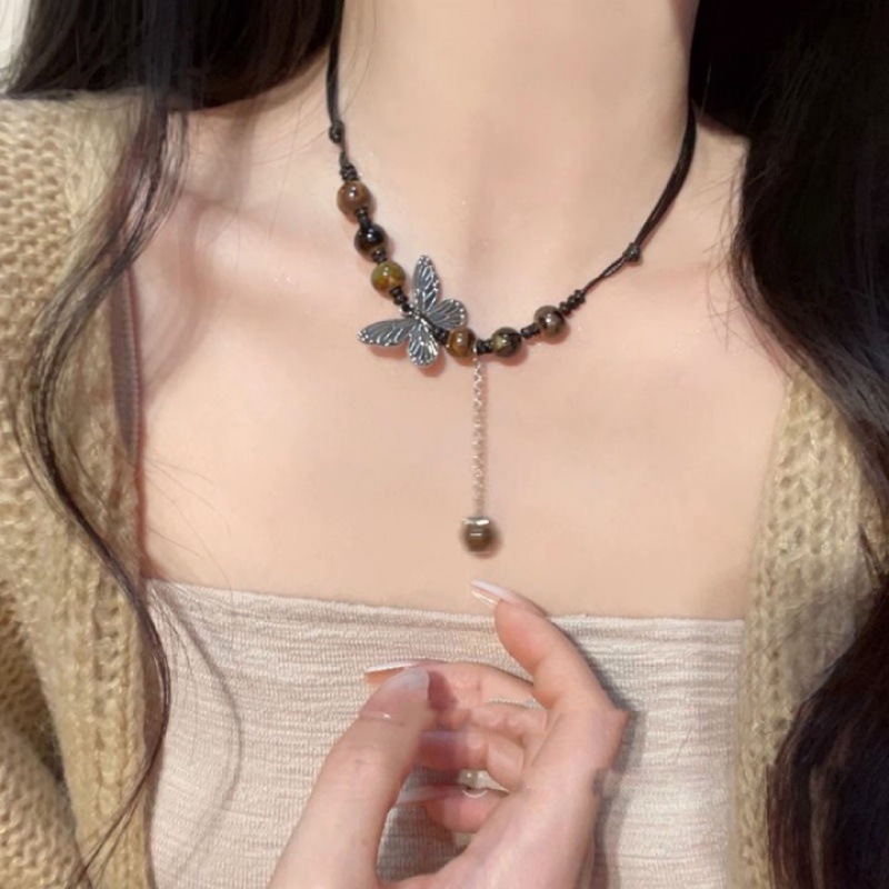 Title 4, Chinese Ethnic Style Butterfly Necklace Women