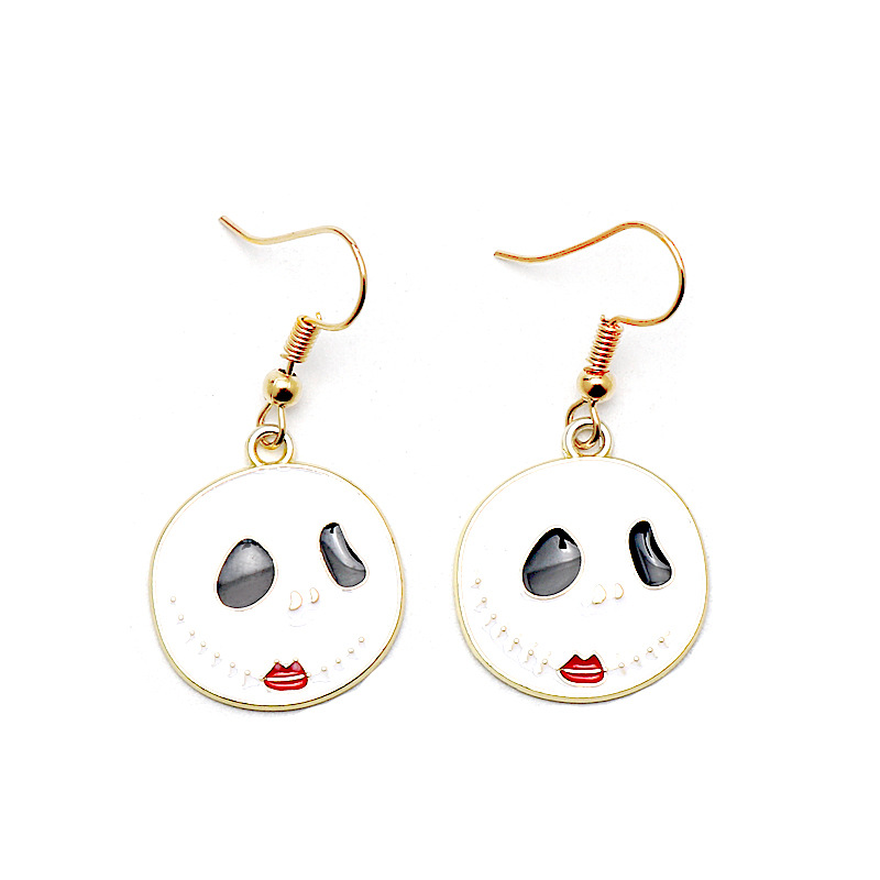 Pumpkin Cat Ghost Skull Earrings