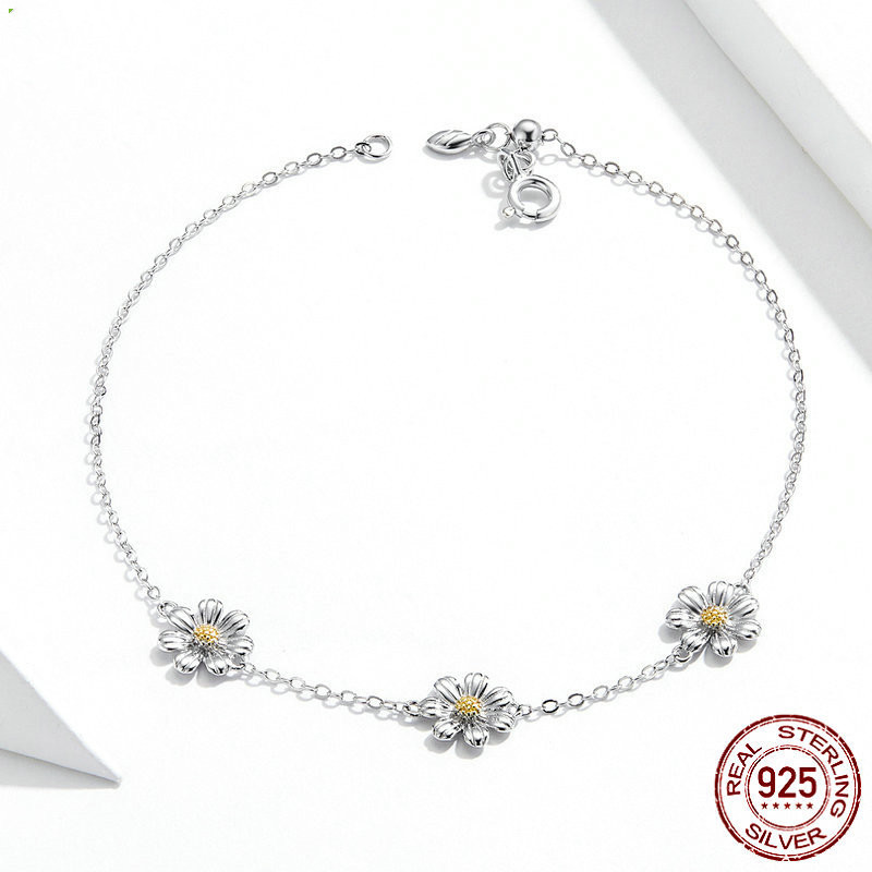 Title 1, Bracelet Daisy S925 en argent pour femmes, styl...