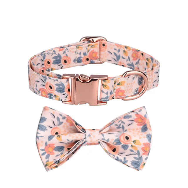 Custom Pet Collar And Leash Set Pink Broken Flower - Shop at LoveMi