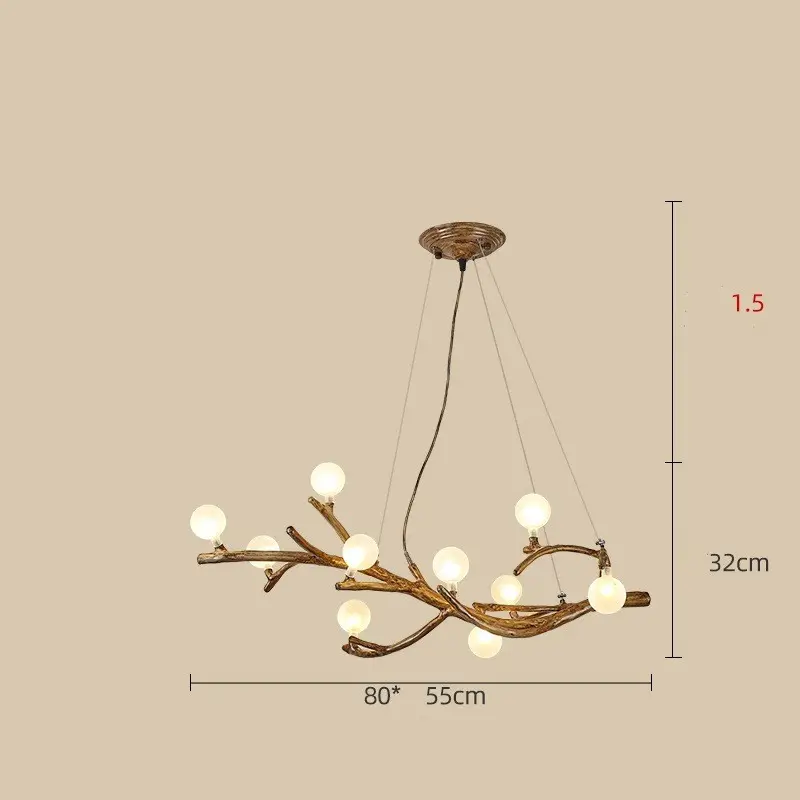 Restaurant Chandelier Decorative Tree Branch Lights Zen
