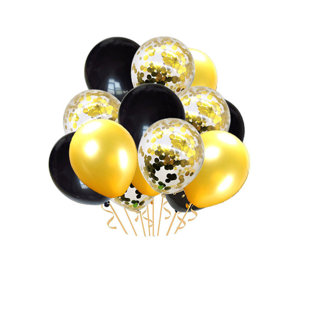 Black Gold Balloon Set 15