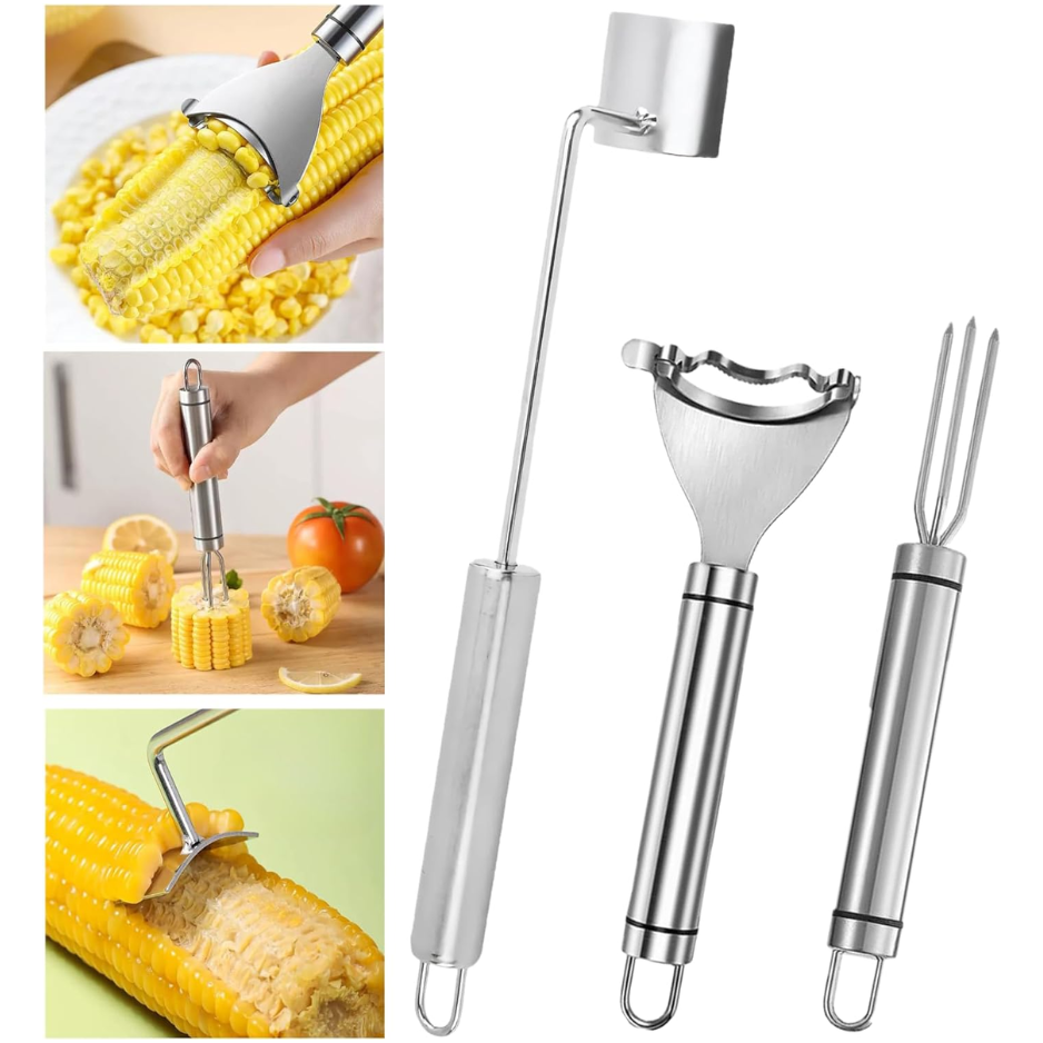 Stainless Steel Corn Peeler Set