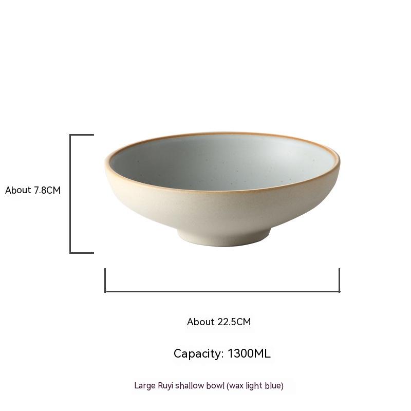 Large Light Soup Bowl Blue