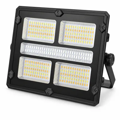 Solar Powered Rechargeable Battery Display Type C LED Flood Light W885 3 Dimmable Motion Sensor