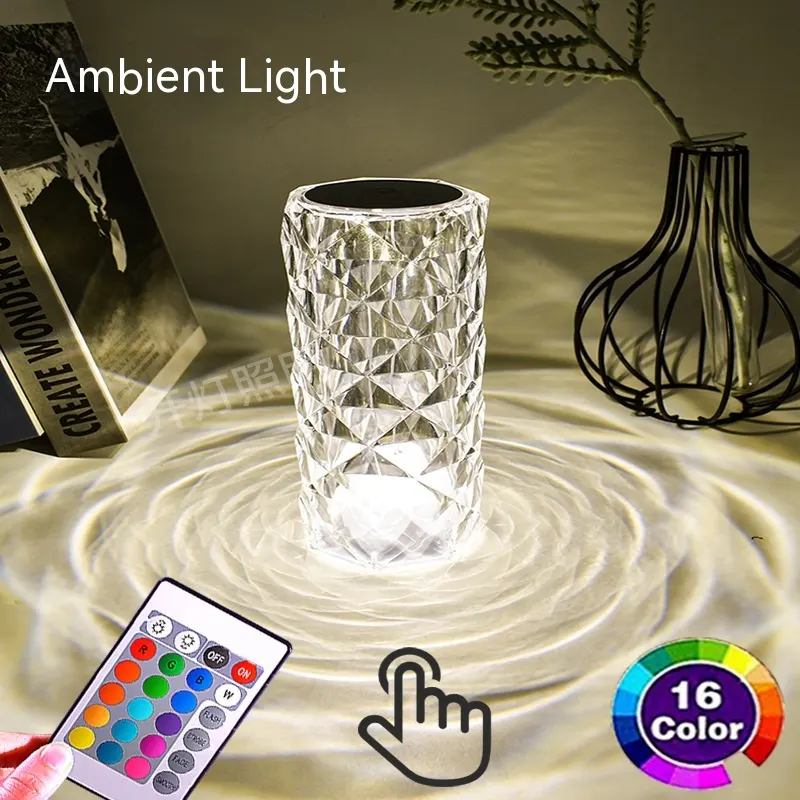 Crystal Rose Lamp Atmosphere Creative Led Table