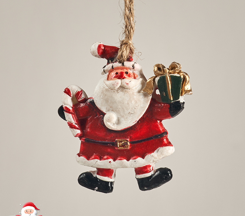 Old man snowman baubles decorated on christmas tree