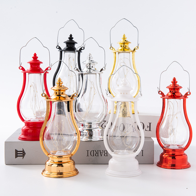 Title 2, LED Retro Portable Kerosene Lamp Decorative Sto...